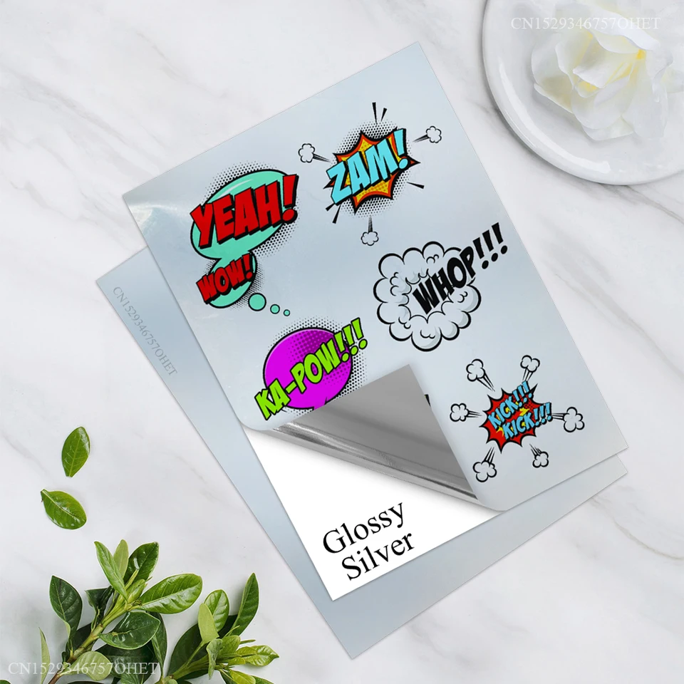 10 listov A4 Veľkosť vinylového nálepky Paper pre atramentovú tlačiareň na tlač