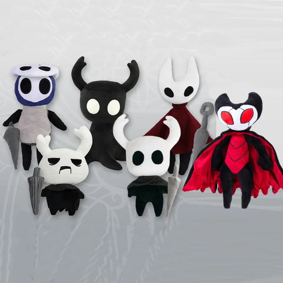 10/Lot Hollow Knight Hornet Grimm Knight Ghost Squirrel 20-30 cm plyšová bábika Soft