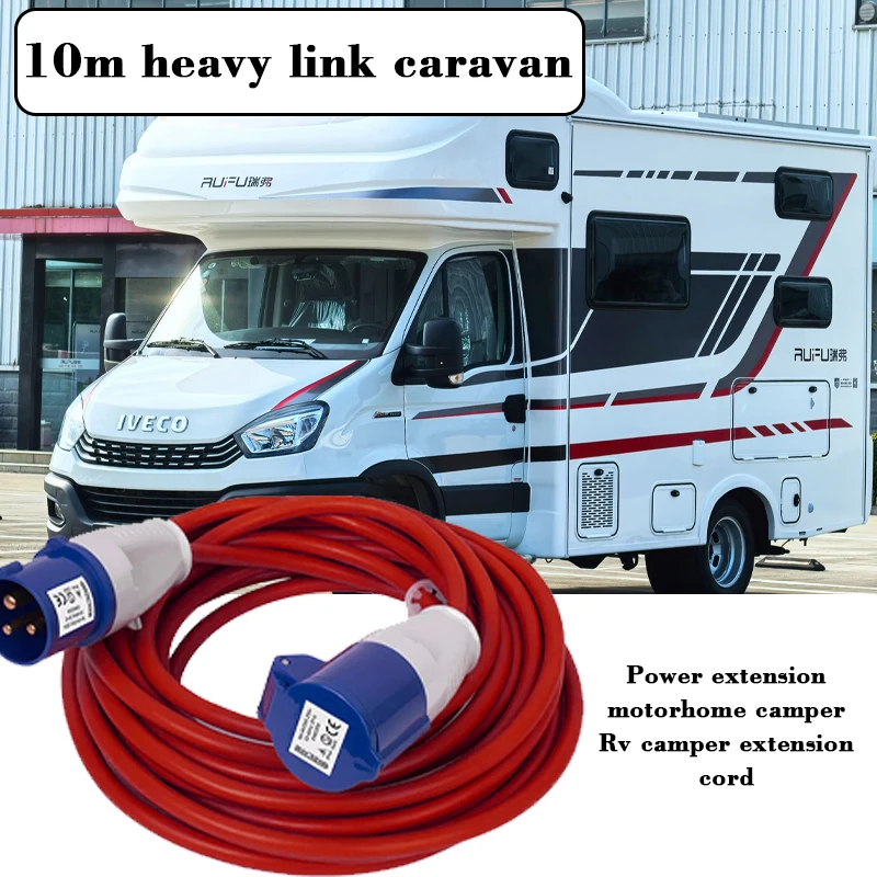 10 m vysokovýkonný pripojenie karavanového kábla kempingu 16 AMP 240V Sieťový predlžovanie karavanov Camper Van prívesový kábel príves