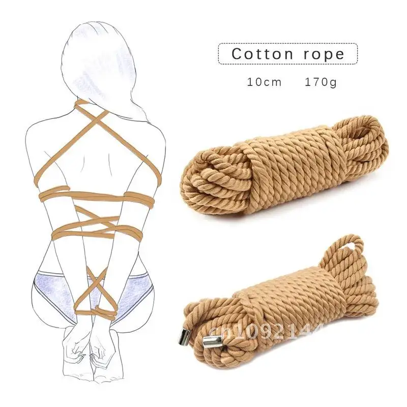10 metrov otroctvo lano Slave Shibari lano Dospelé dodávky obmedzenia Páry sex pre posturálne príslušenstvo fixácia lano sexuálne hračky