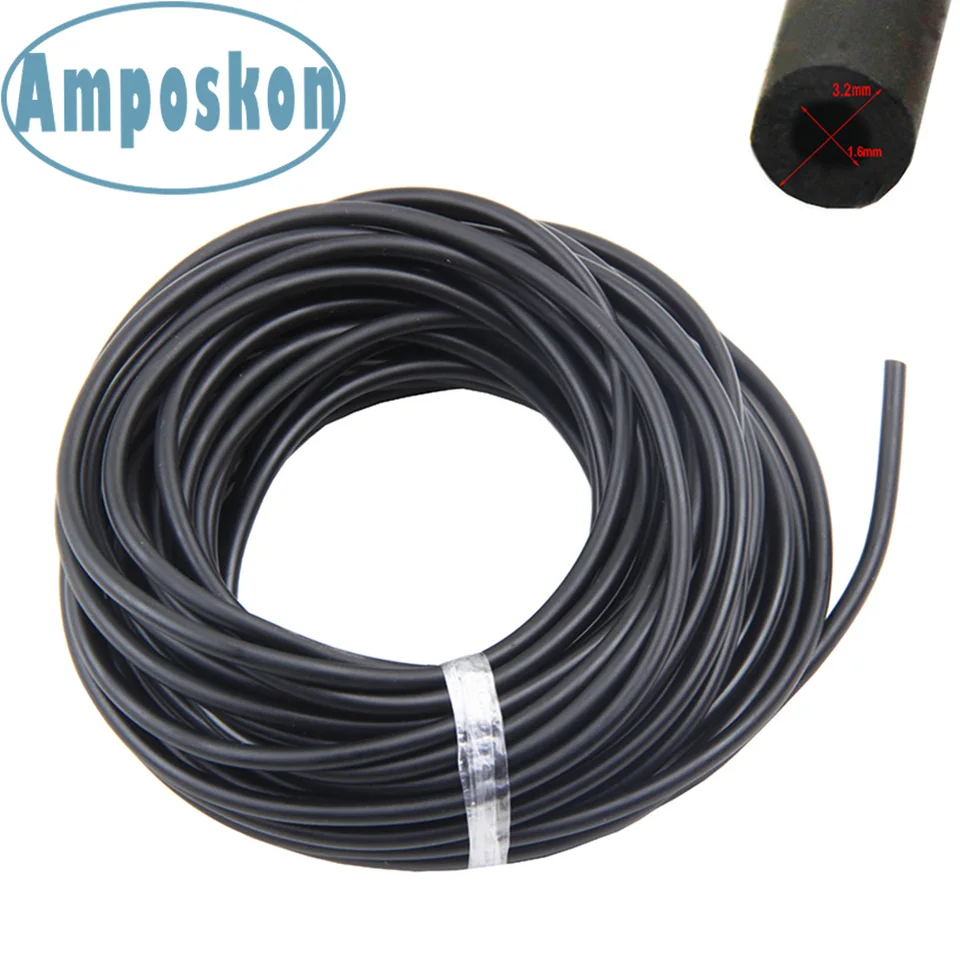 10 metrov čierna gumová latexová trubica 1,6x3,2 mm vnútorný priemer Elastica Bungee Nahradenie 1632 Fitness Accessories Outdoor Part
