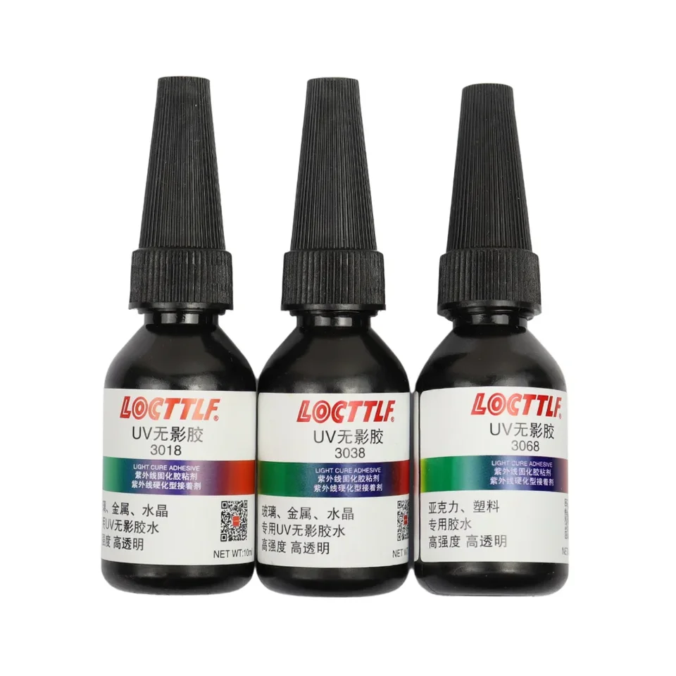 10 ml 3018 3038 3068 UV beztieňové lepiace sklo Kozelový stolík kryštál remeslá plastový PMMA Transparentné mäkké lepidlo