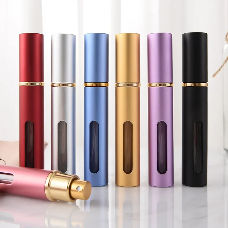 10 ml prenosné parfumové doplňovanie fľaše Mini kovový postrekovač doplňuje hliník prázdny sklenený pohár cestovné kozmetické nádoby