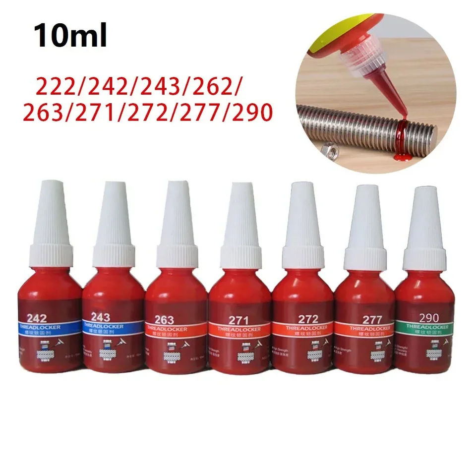 10 ml závitového závitu 222/242/243 262 263 271 272 277 290 Blue skrutková závitová závitová závit Anaeróbne Anaeróbne lepidlo Anti Loose