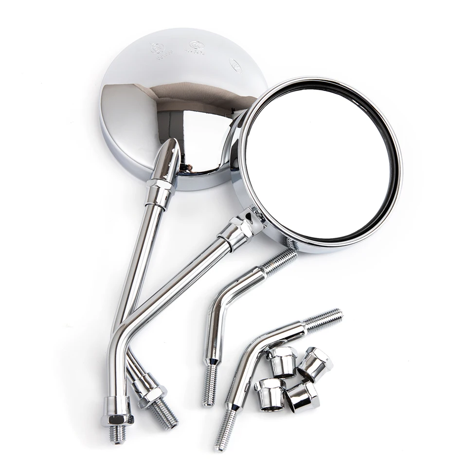 10 mm okrúhle motocykle Zadné zrkadlá Zrkadlá retro kaviarne pretekárové zrkadlo pre triumf Bonneville pre Harley 883 Touring