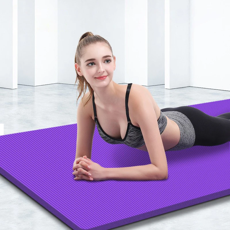 10 mm zahustená nekĺzavá nbrová jogová rohož pre začiatočníkov Fitness Cvičenie Cvičenie vložka na kulturistiku tanečný roho