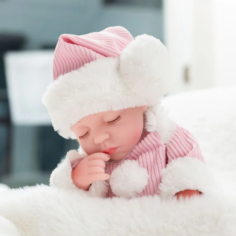 10 palcov/25 cm Reborn Baby Dolls Realistické bábiky Hračky Hračky Kid Kid Sprevádzanie dievčaťa Životné detské bábiky celé telo silikónové vianočné darčeky