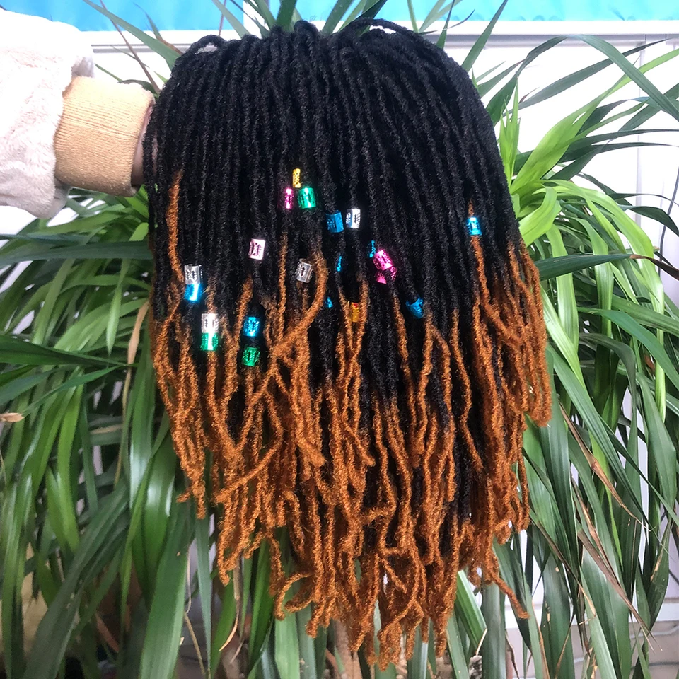 10 -palcová parochňa Dreadlock pre čierne ženy afro kučeravé krútené parochne Syntetické tepelne odolné