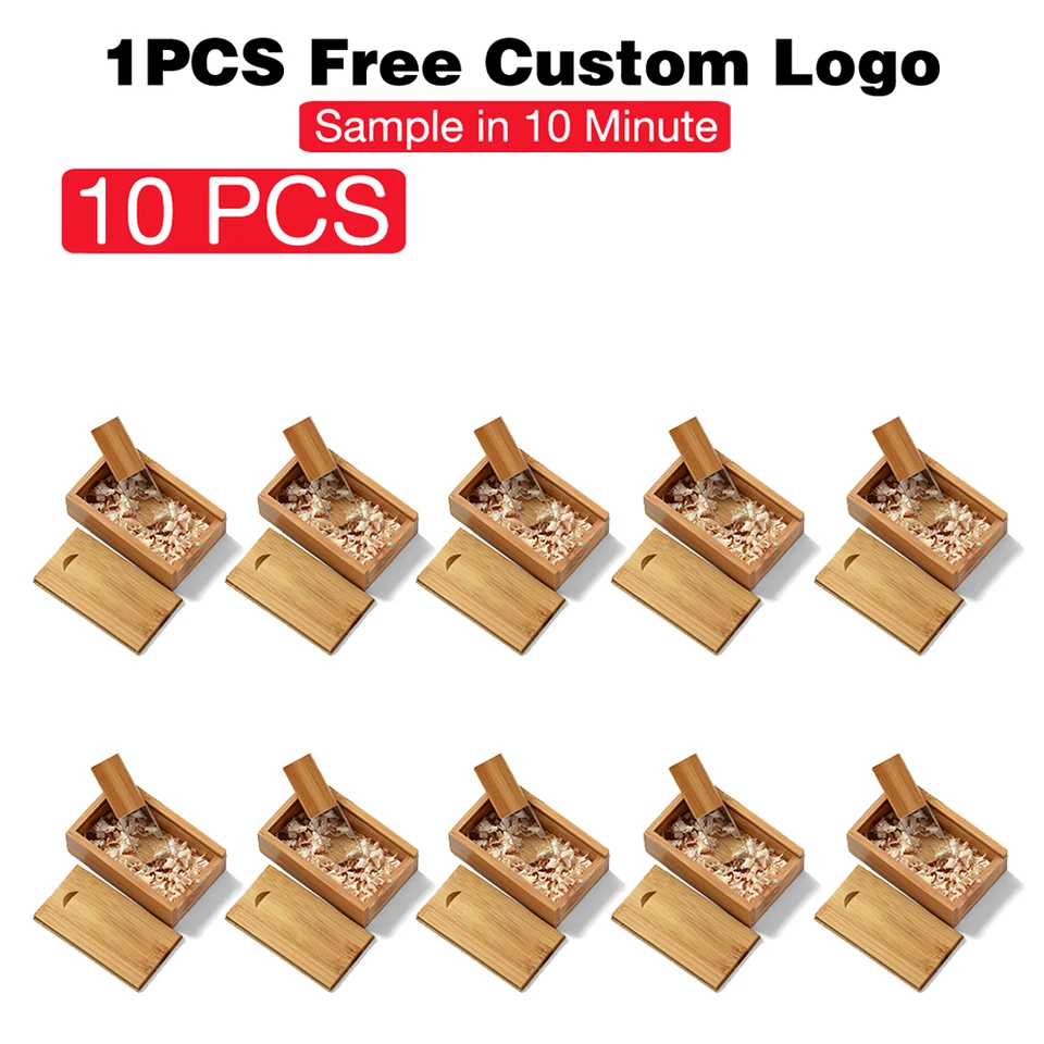 10 počítačov Lot Pen USB 128 GB Flash Drive 64G Pen Drive Pendrive U Disk Zadarmo vlastné logo krištáľové drevené škatuľu svadobné fotografie darčeky