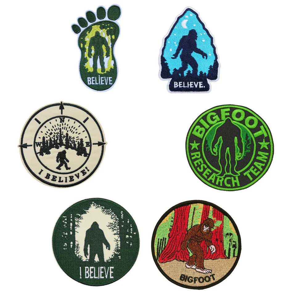 10 počítačov Monster Bigfoot Big Foot Snow Mountain Savage vyšívané železo na záplatovej bunde batohové oblečenie DOY