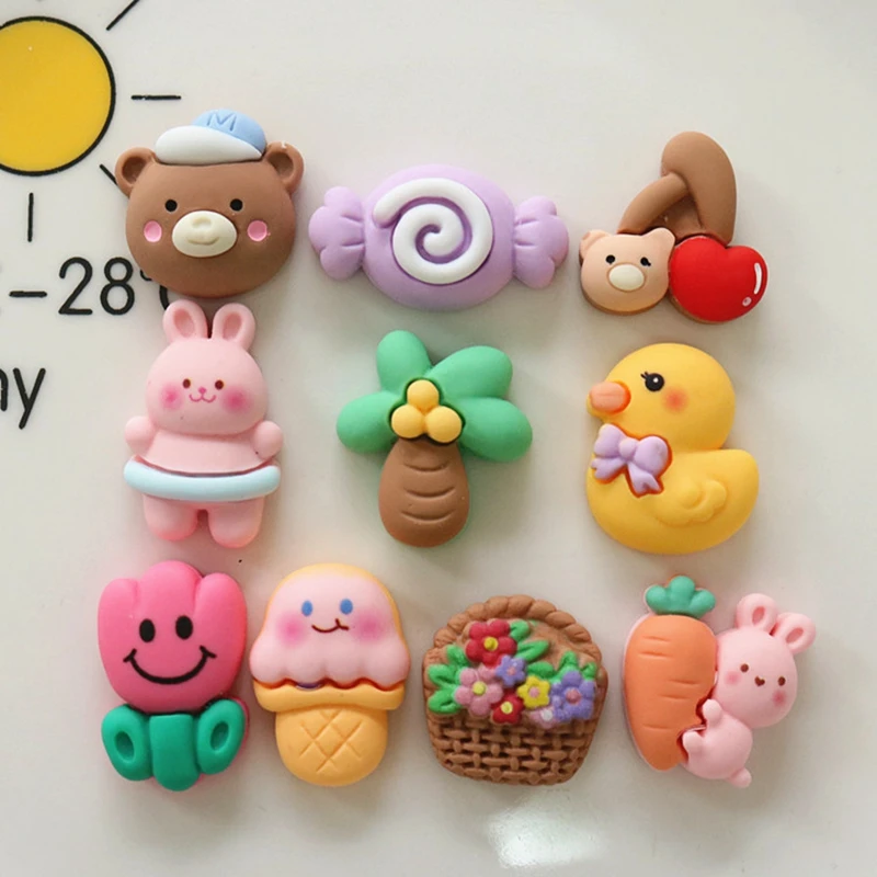 10 počítačov Nový Krásny karikatúra Macaron Bear Collection Collection Flat zadná živica scrapbooking DIY šperky remeselnícke dekorácie Accessorie U23