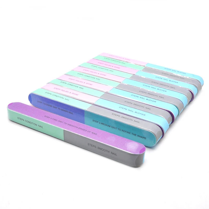 10 počítačov súborov vyrovnávacej pamäte na nechty 7 bočná multifunkčná špongia Care Care Tools Tools Bloc Polissiore Ongle Gel Para Unha súpravy