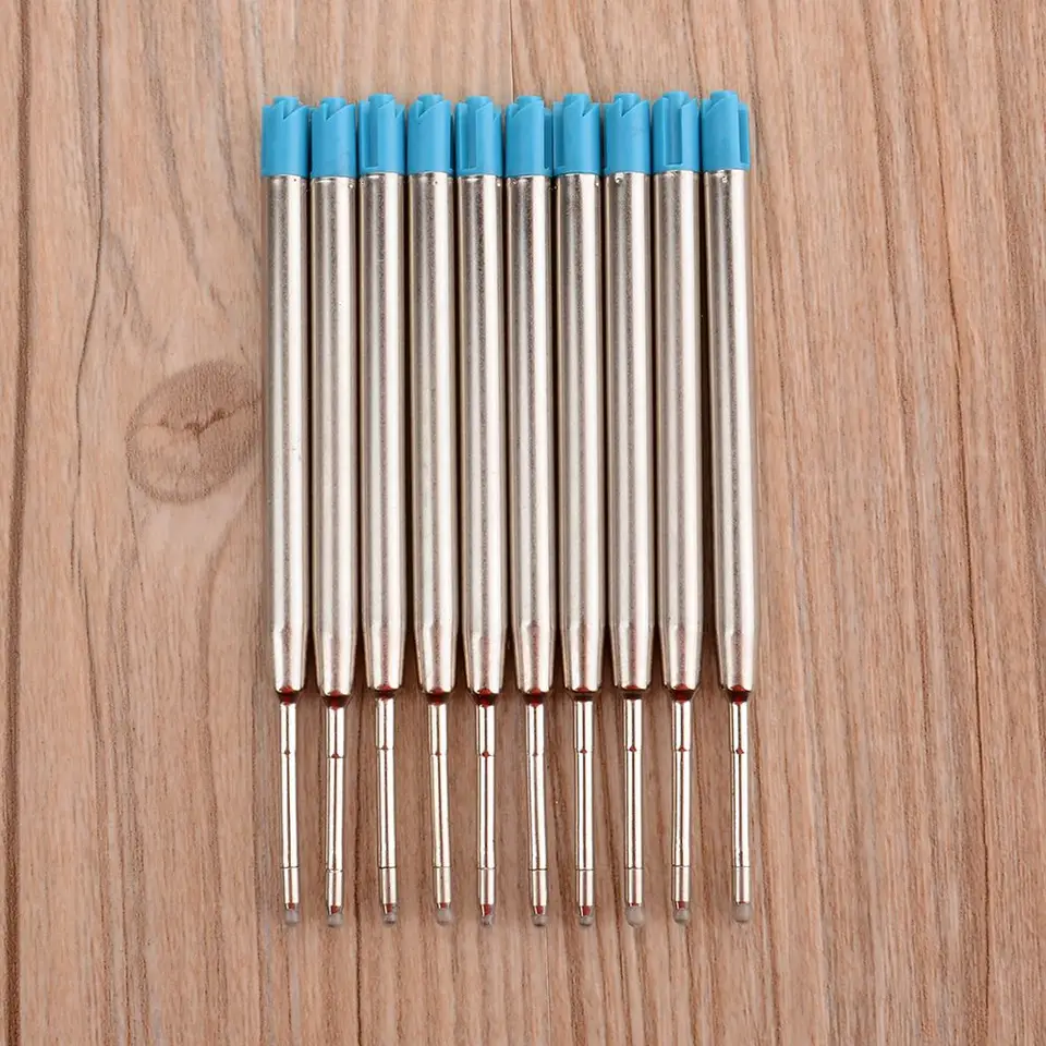 10 počítačov/šarža Meta Pen School Office Office Ballpoint Per Pet Hladka Fine Fine Stredné pero pre parker