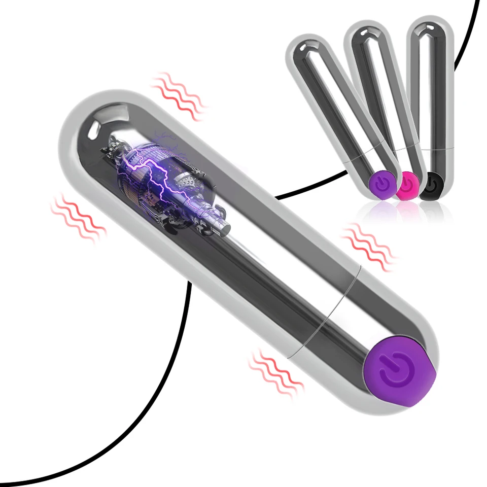 10-rýchlostné vodotesné USB nabíjateľné sexuálne hračky pre ženy Mini bullet Vibrátor Silný vibrácia G-Spot Massager