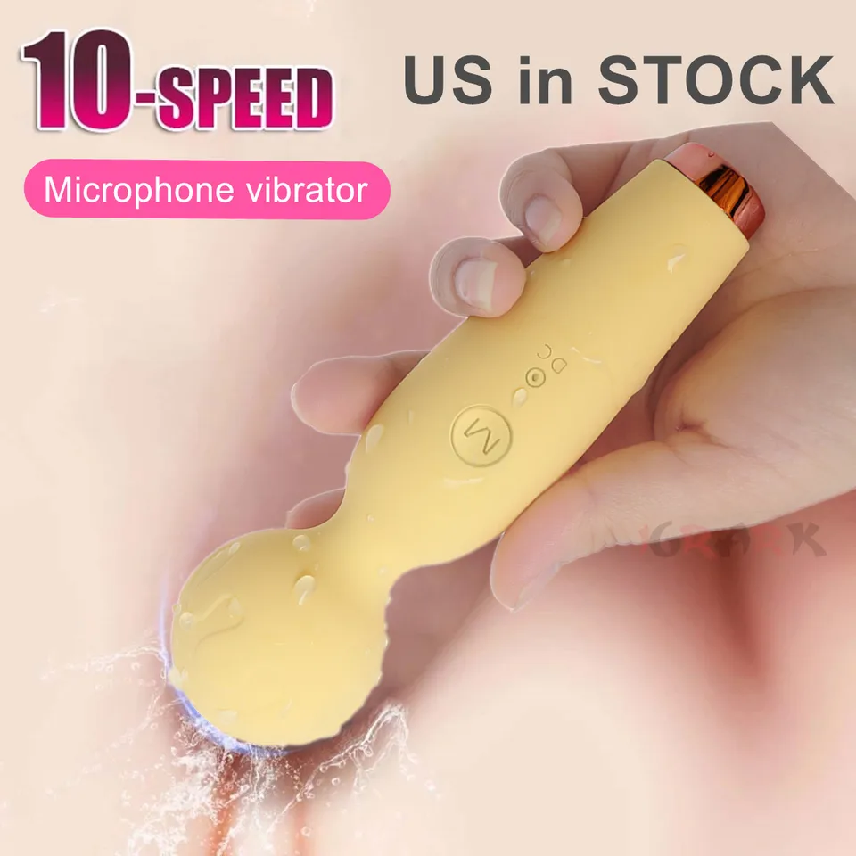 10 rýchlostí Mini mikrofónne vibrátory AV Stick Sex Hračky pre ženy 18+ dospelých hier Ženské klitoris klimax vagina stimulátor sexshop