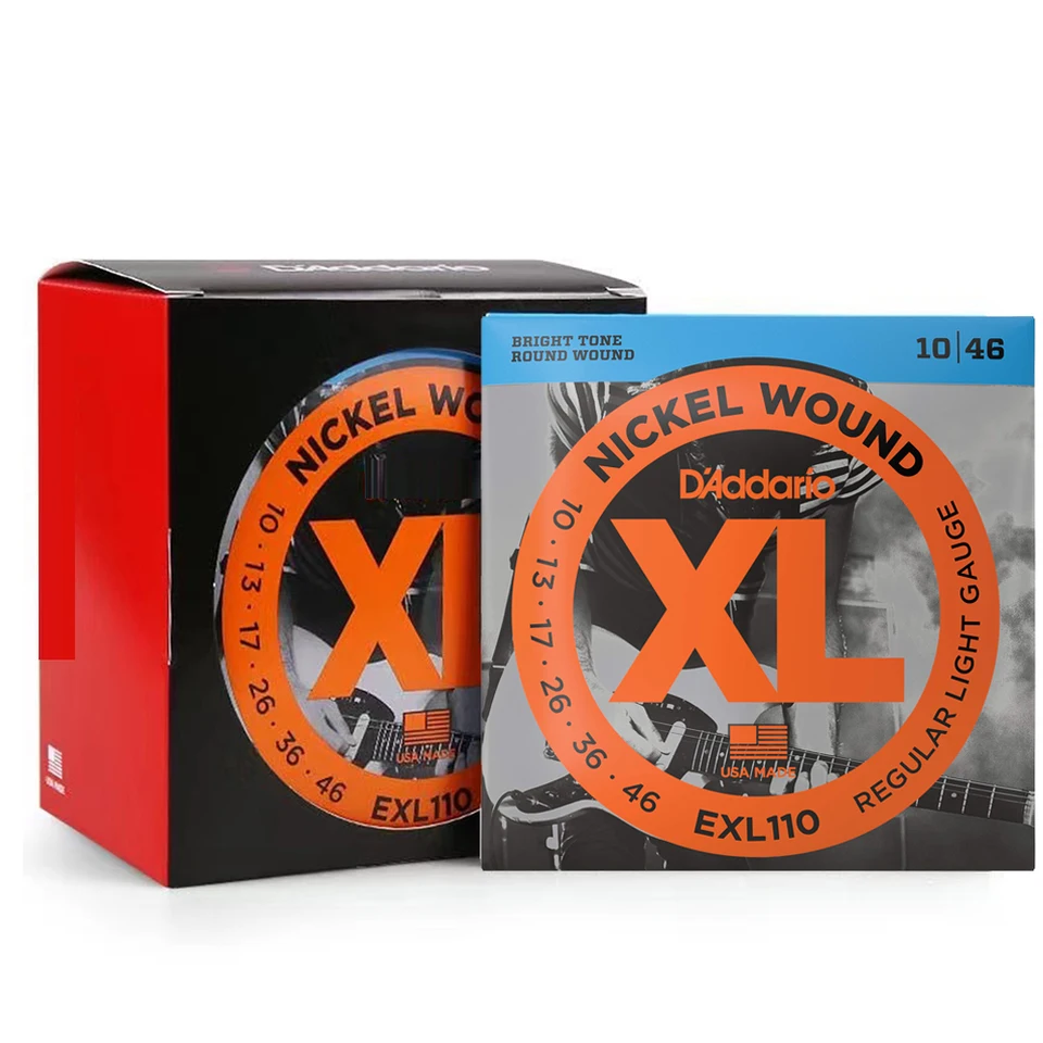 10/Set Elektrická gitarová reťazec Akustický exl110 Exl120 EJ10 EZ890 NIKEL ROOD Uhlíková oceľ EJ27N EJ45 KLASICKÉ LOPOM VÝSTRAHA