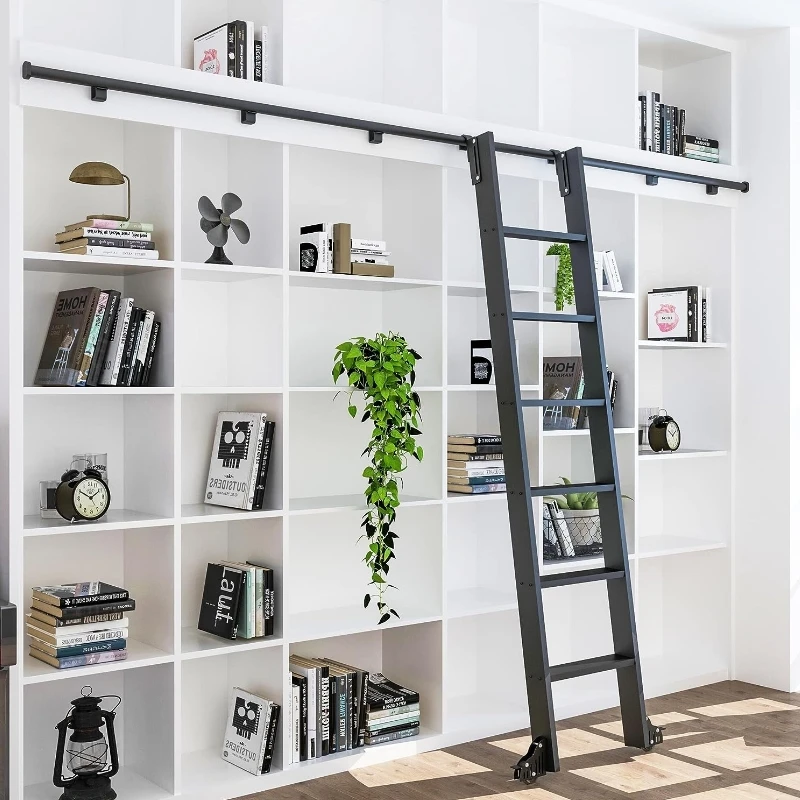 10 stôp (300 cm) háčik na hardvérovej súprave Rolling Library Ladder Hardware s 96 