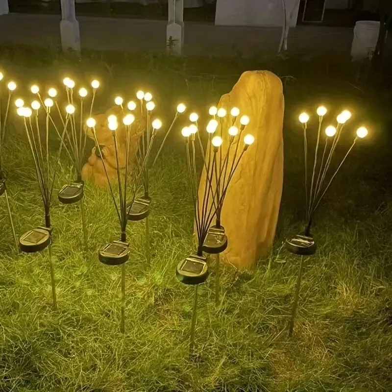 10 svetiel solárna lampa LAMP Garden Lamp, LED dióda Fireflyground Plug Lamp, záhradná lampa na dekoráciu Ramadan