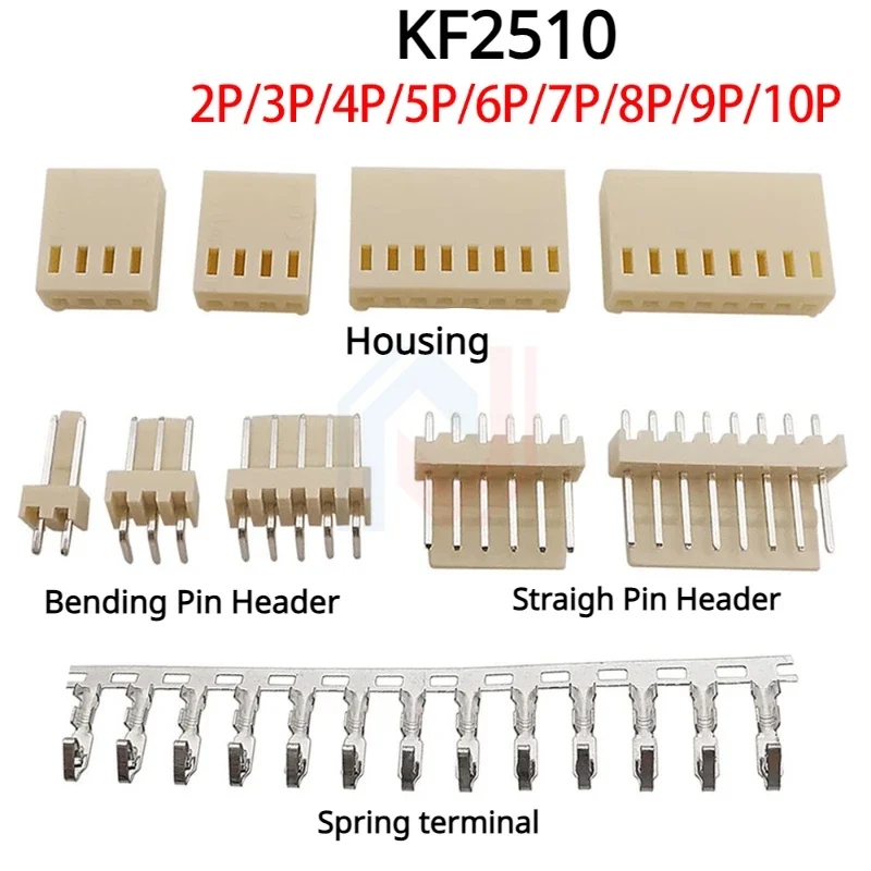 10 súprav/šarže KF2510 KATS CONTOKER 22,54 mm ihrisko 2/3/4/6/7/8/19/10p ohýbací/Straight PIN HLAVY+KÚPICKÝ KAŽDÝ KAŽDÝ KAŽDÝ