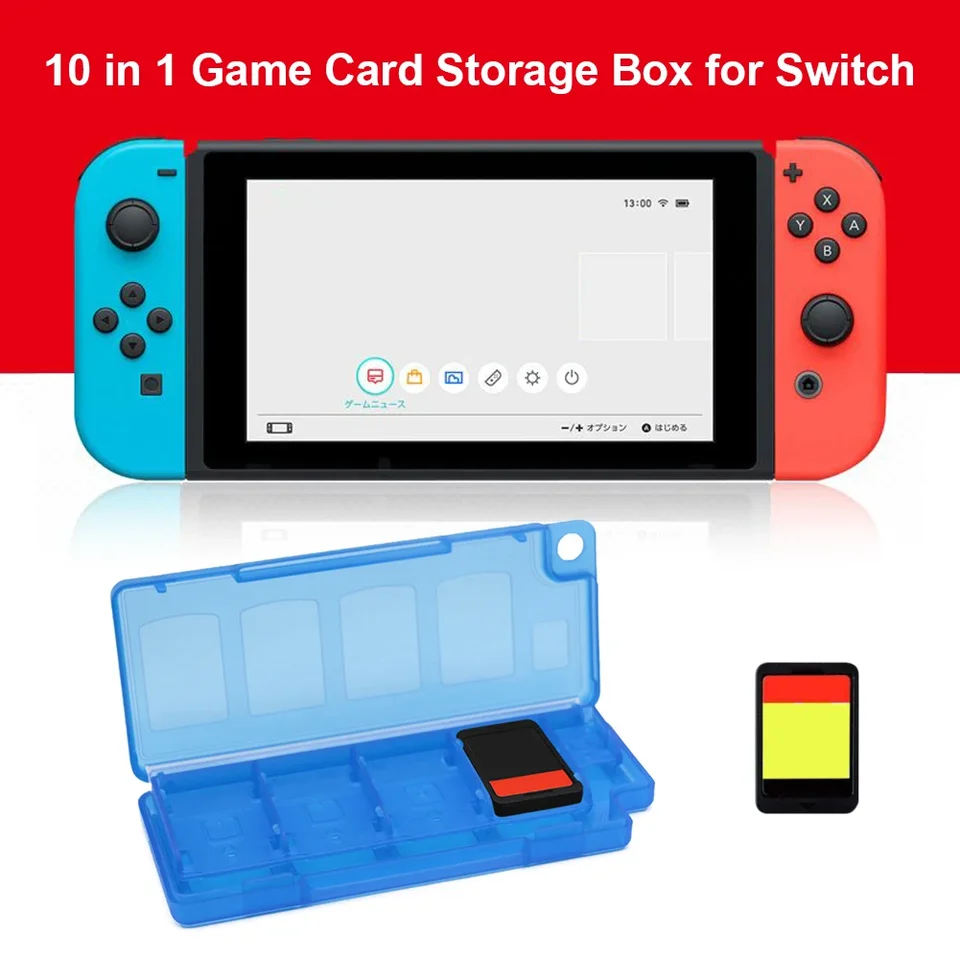 10 v 1 prenosná pamäťová karta Držiteľa puzdra pre ukladanie puzdra pre Nintendo Switch Anti-Dust Organer Organer Case