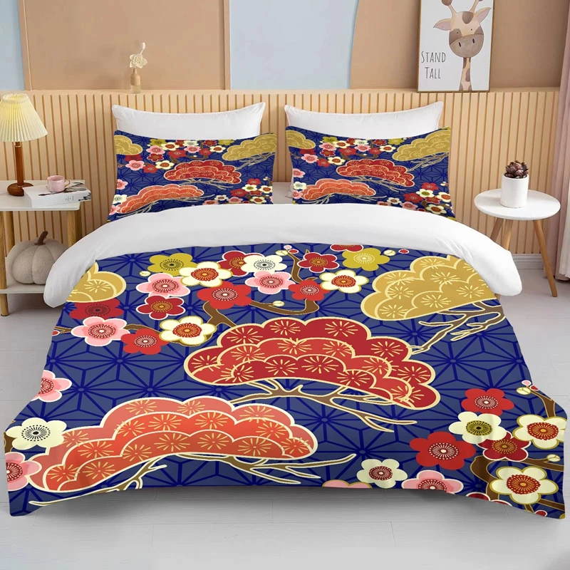 10 veľkostí Japonský kimono jemný vzor obkladu 3 -kusovej sady King Veľkosť Mikrovláčik alebo polyester