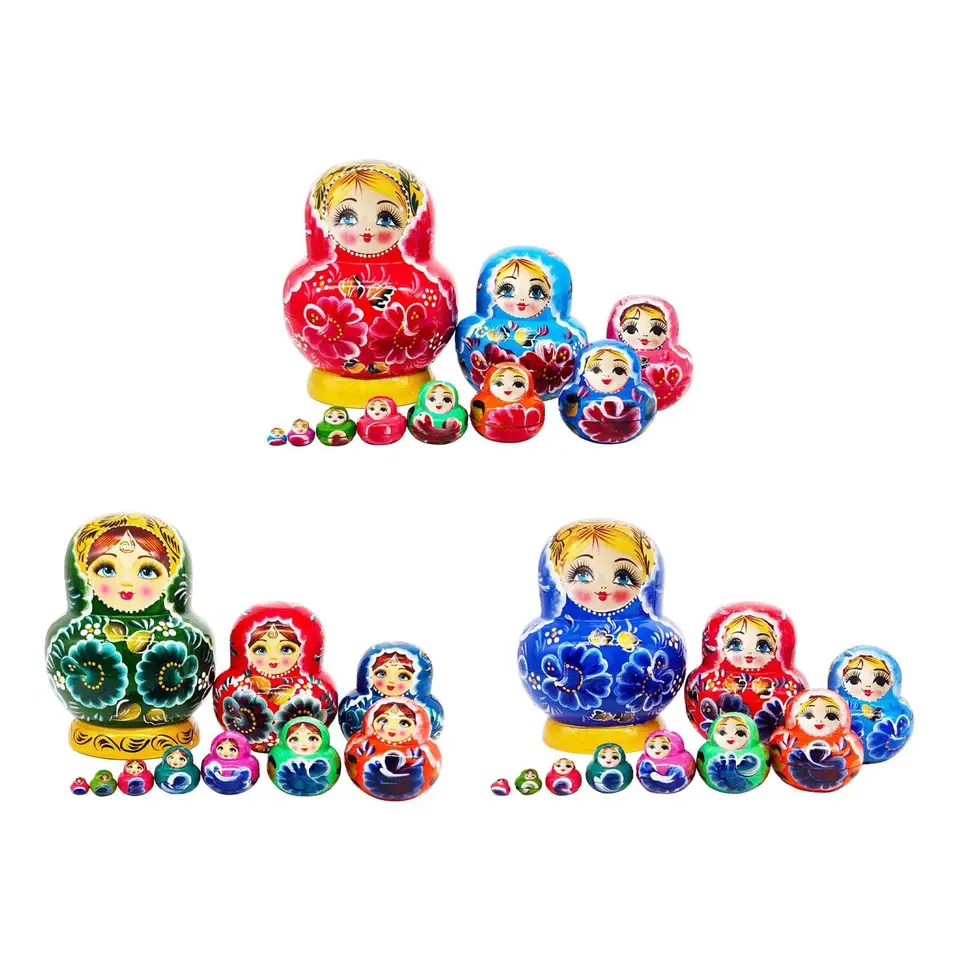 10 vrstvy ruskej hniezdnej bábiky Matryoshka Dolls na Halloween Office Birthday