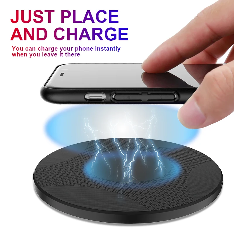 10 W rýchla bezdrôtová nabíjačka pre iPhone 13mini Blackview BV6300 PRO BV9500 PRO Xiaomi Wireless Nabíjacie podložky Indikátor darčekového puzdra