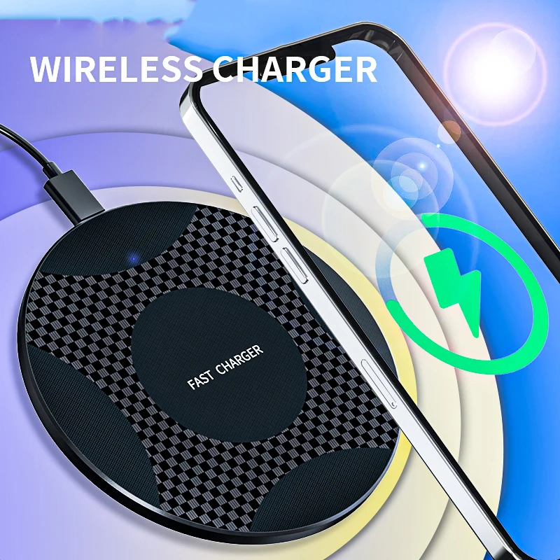 10 W rýchla bezdrôtová nabíjačka pre iPhone 14Pro Max Doogee S80 Samsung Galaxy Note 5 Huawei P30 OPPO Phone Wireless Pad