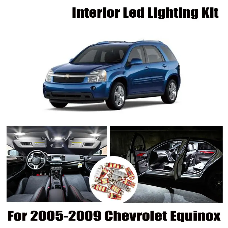 10 žiaroviek biele LED auto čítanie svetla interiérová súprava Fit for 2005 2006 2007 2009 2009