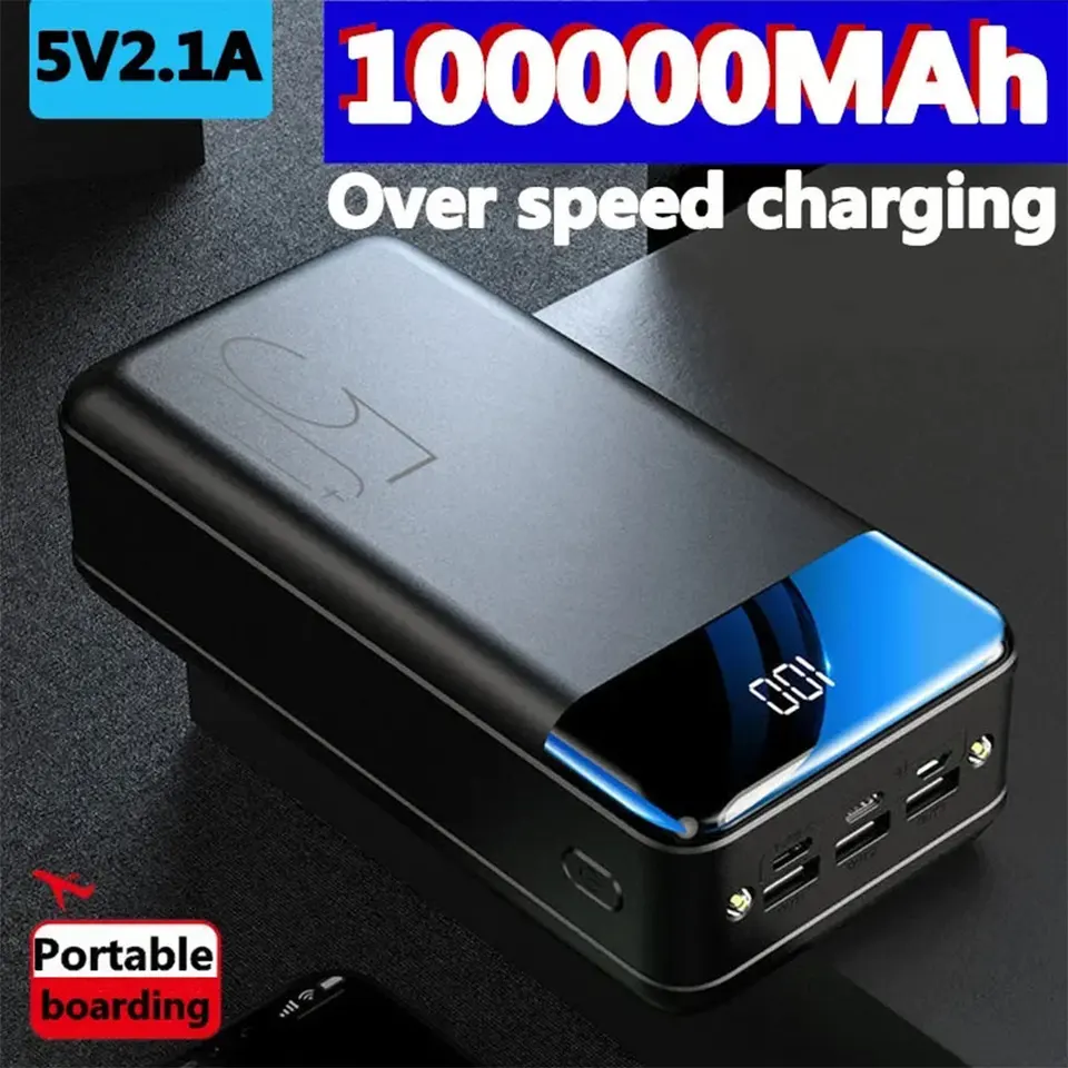 100 000 mAh veľká kapacita Power Bank Mobilný telefón