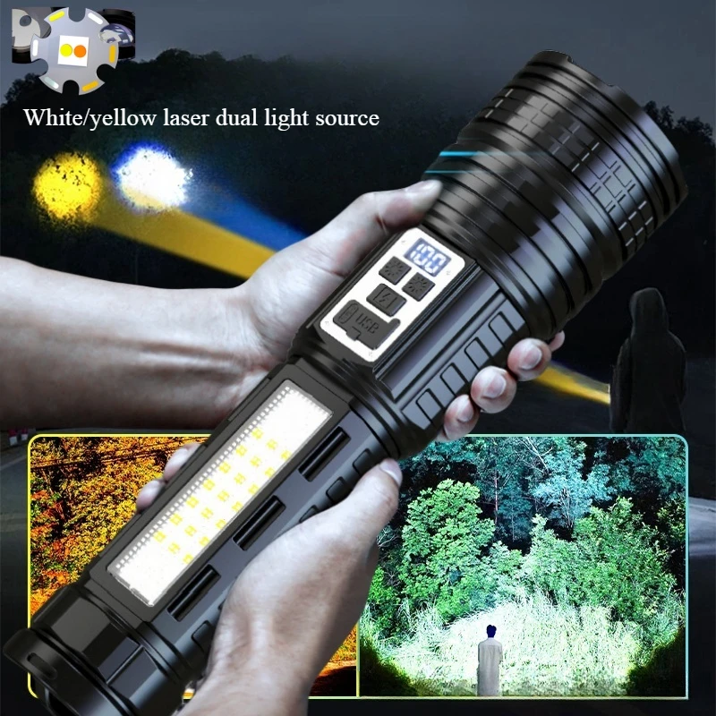 100 000lm vysoký výkon biely a žltý laserový dojazdník SDELE SLAKNÁ SLAKeň KOB SILE LIGHT TAKNÉ SLEDNÉHO RILLE Núdzové reflektor
