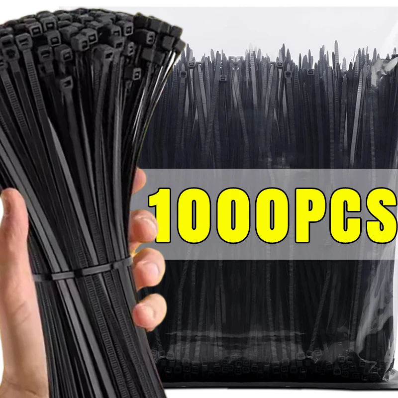 100-1 000 ks Nylonové káblové kravaty Viazané kábly Self-Locking Pádrové remienky Nastaviteľné káble zväzku rastlín Upevnenie Kruhový slučkový drôt kravata Veľkoobchod