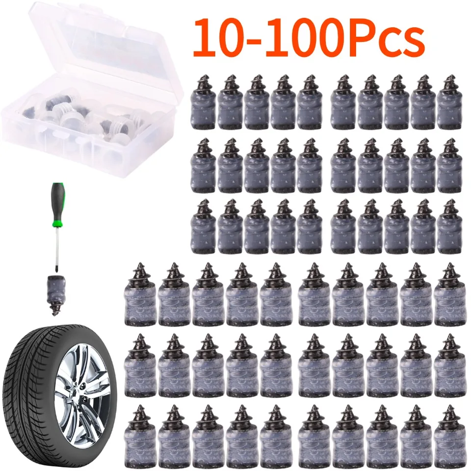 100-10x vákuová oprava pneumatík oprava pneumatík na nechty Punktu Punktu Screcks Motorcycle Set Set bezdušové opravy kolies Opravy súpravy pre vpichy pre auto pre auto