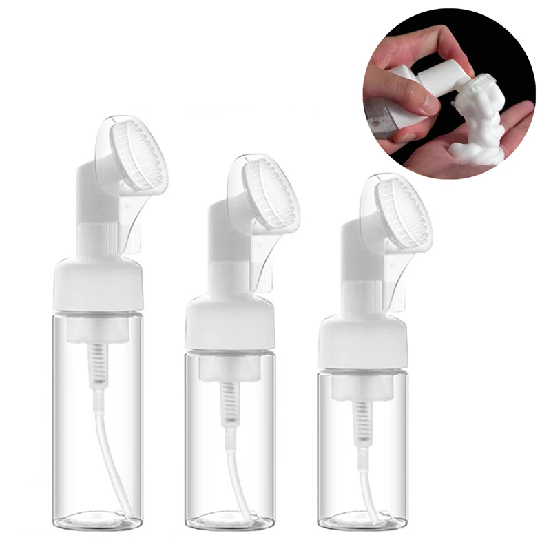 100/150/200 ml prázdna fľaša na penovú penovú fľašu so silikónovou kefou Hlava