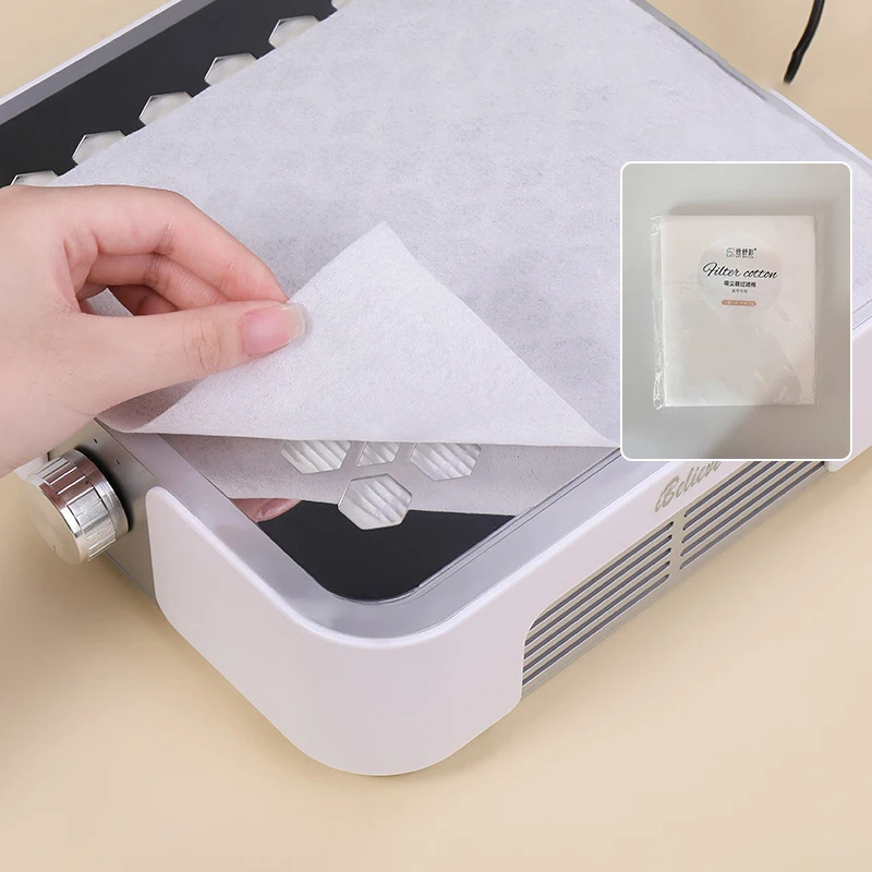 100/200 listy bieleho nechtového umeleckého zberateľa prachu Filter papier manikúrové príslušenstvo Nahrádzajte