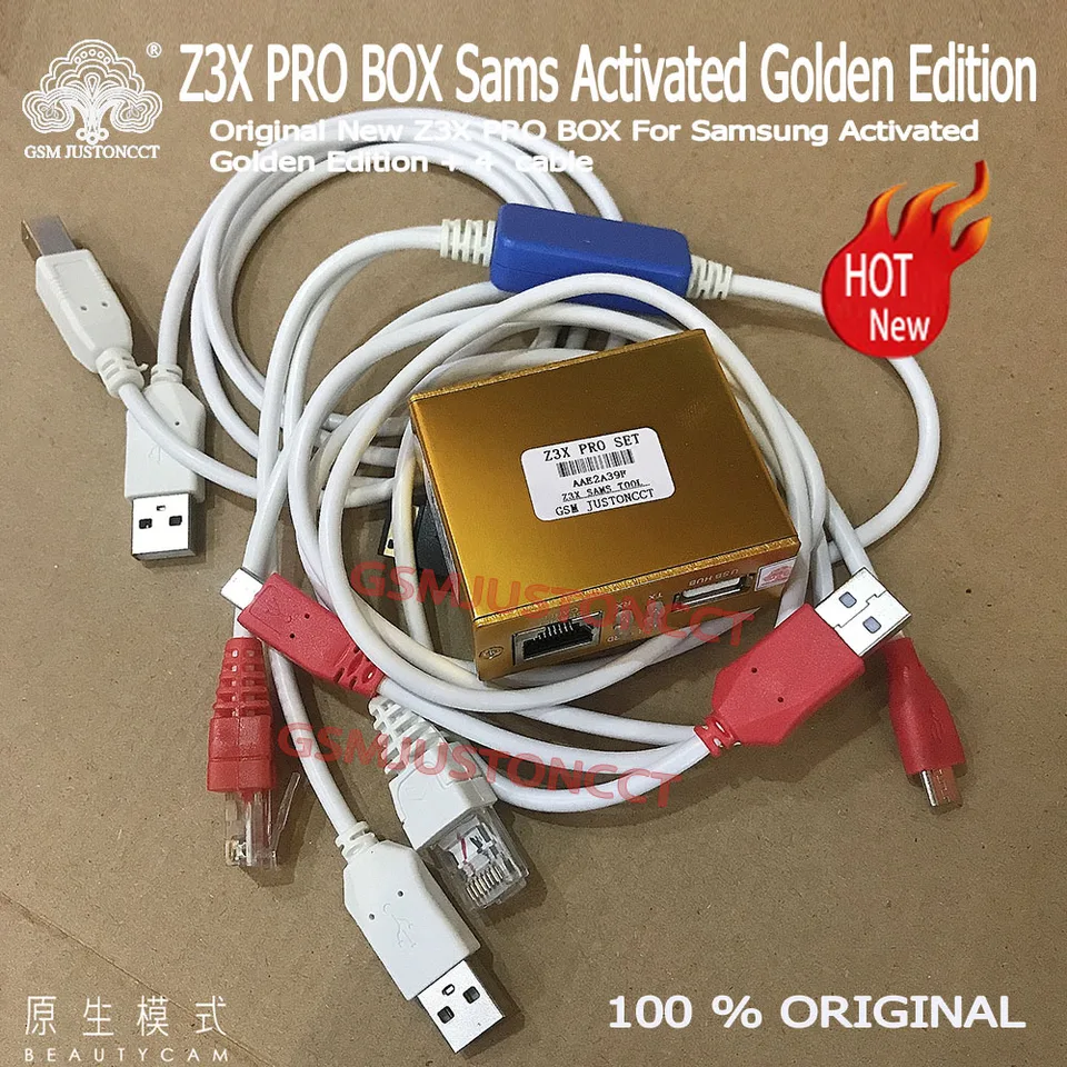 100% 2025 Pôvodná nová nová aktivácia Z3X Pro Box Set Activácia pre nástroj Samsung + kábla USB A- B/ C3300K/ E210/ I900 Káble
