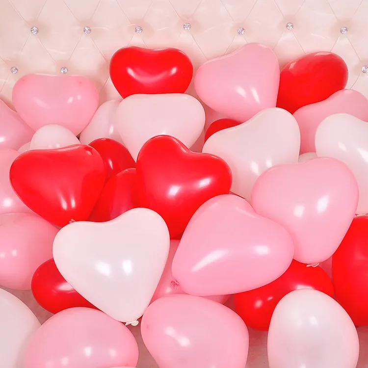 100/300ks po 10 palcový tvar srdca latex Balón 2,2G Dieťa k narodeninám svadba Valentín sliepka na párty dekorácie Dodávky podujatí