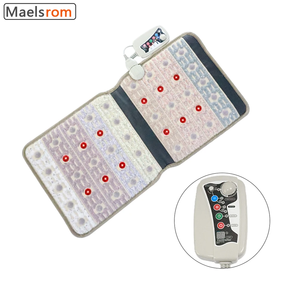 100*50 cm prenosné pohodlné prírodné kryštály a jade ohrievacia podložka s technológiou PEMF Deep Penetration Electronic Therapy Pad