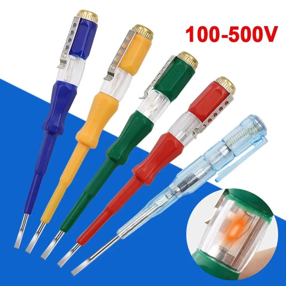 100-500V Elektrický tester Pen Pero Indikátor Test Test ceruzka Tester Skrutkovač neónové žiarovka Nekontaktné izolácie testovacie pero pero