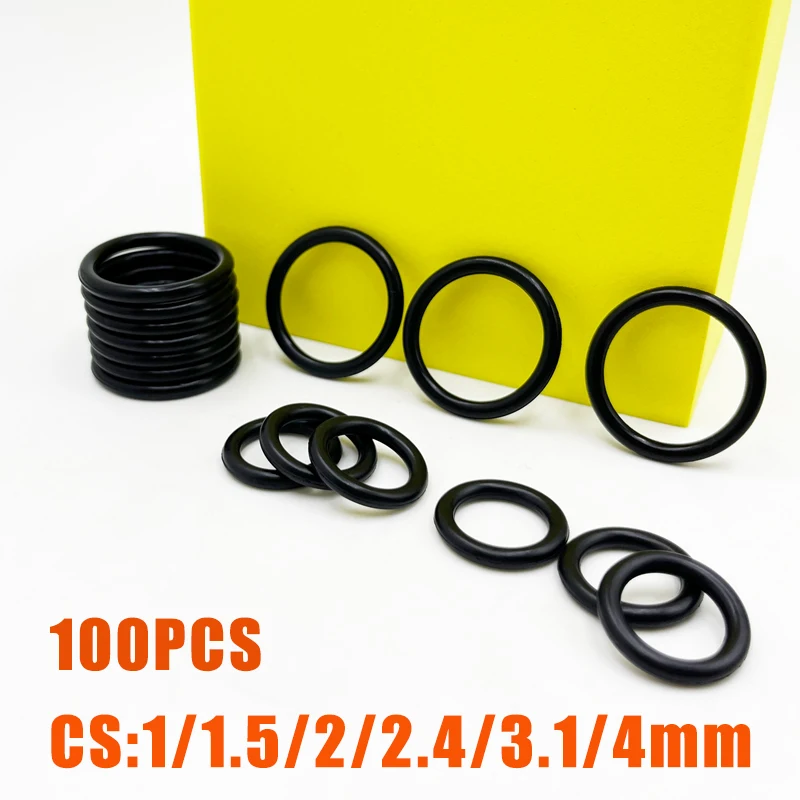 100/50ks o O tesnenie krúžku NBR ORING CS 1/1,5/2,0/2,4/3,1/4 mm nitrilový gumový okrúhly okrúhly O -ring korózia OLE RESIT WASHER