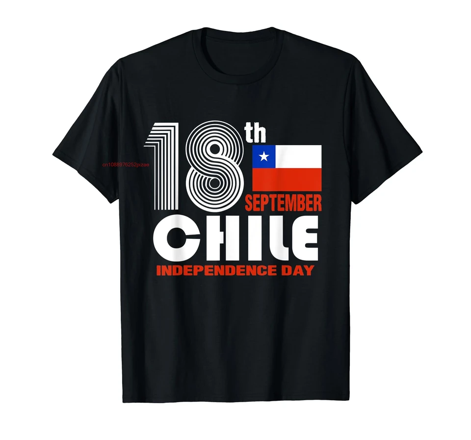 100% bavlnená vlastenecká chile pýcha Nezávislosť 18. septembra Tričko Čílske vlajky Men ženy unisex T košele veľkosti S-6XL