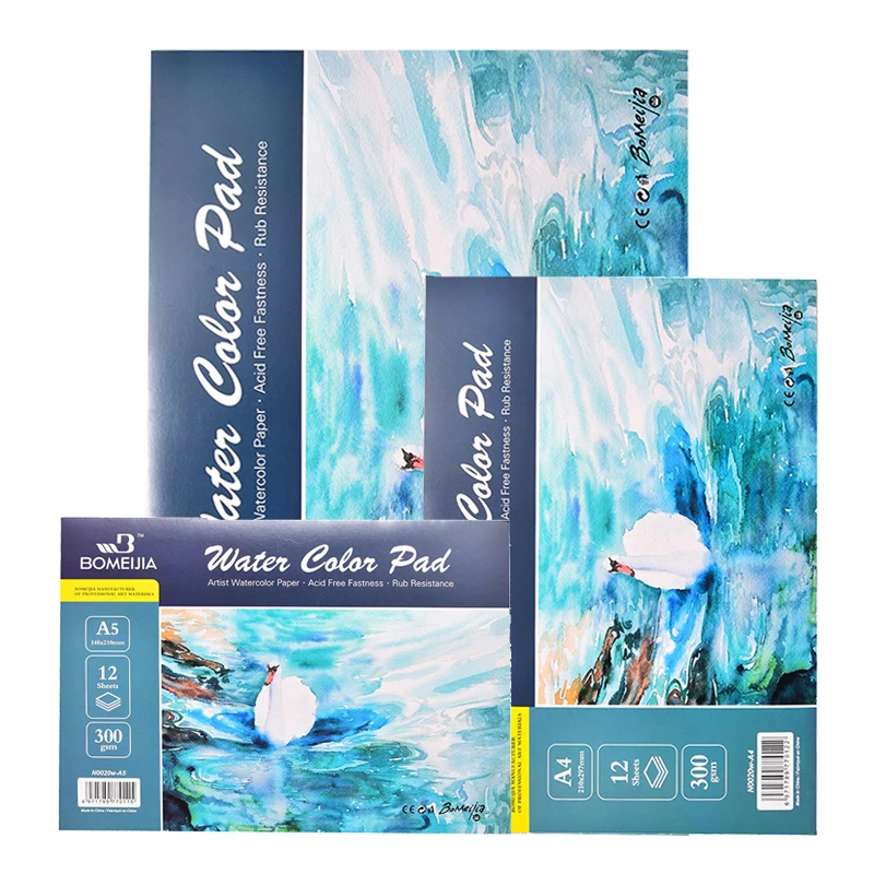 100% bavlnená vodovodná skicárka 300G/M2 Farba vody kreslenie papierovej kniha študent Transfer papier Pape Para Acuarela Art Supplies