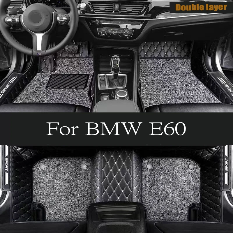 100% fit na mieru vyrobené kožené podlahové rohože pre auto pre BMW E60 2004 2005 2006 2007 2008 2009 2009 2010