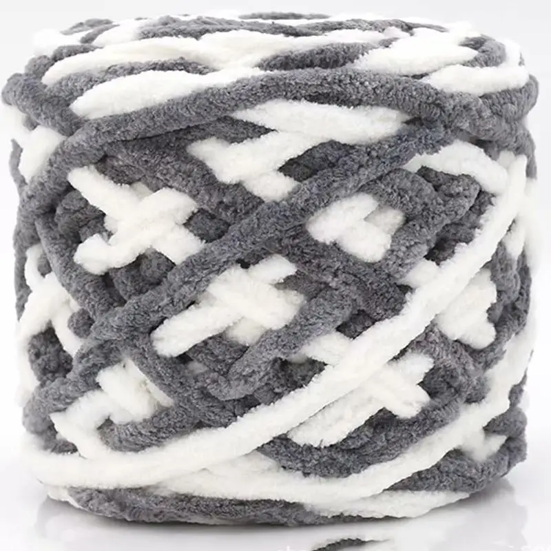 100 g/lopta mäkké mlieko Bavlnené zmesi polyesterovi zmiešané chenille vlnená priadza Chunky pre ruky pletenie domácich majstrov háčkovací klobúk šál kožušina