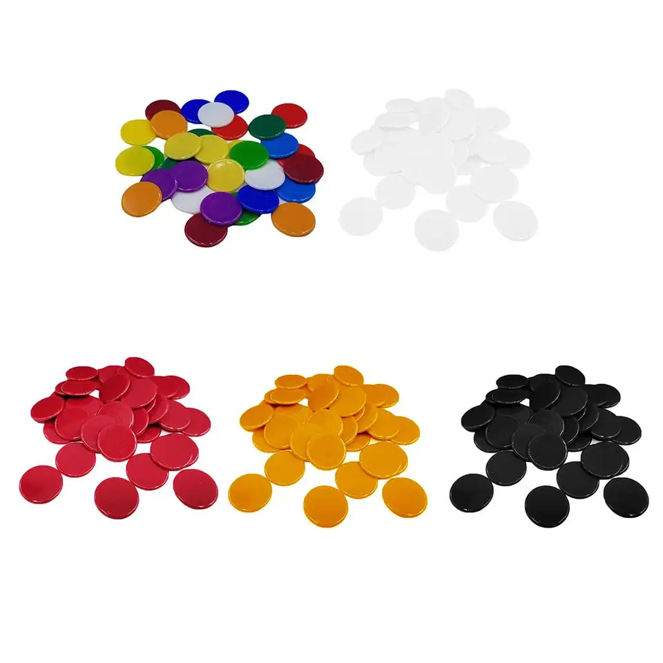 100 klipy žetóny Chips Solid Color Game Ceny Coins Casino Suppies diely