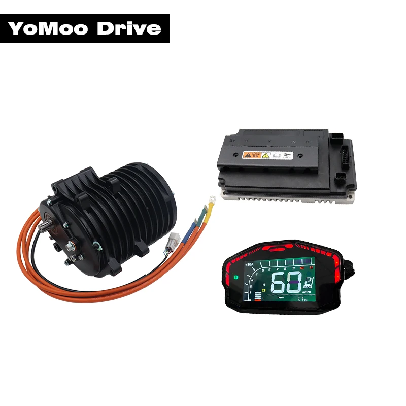 100 kmh 70H QS138 3KW V3 PMSM BLDC MOTOR MODICKÝ MOTOR S DISPLEET EM150 DKD DKD pre Dirtybike Moped Motocykel