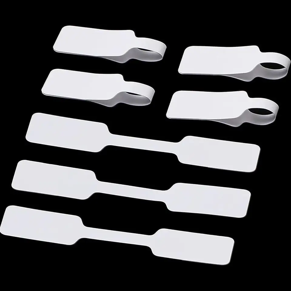100 ks bielym káblom Znateľný organizátor Organizátor Šnúry pre kancelárske slepé nálepky Škola Selfadhesive Paper Tags Management