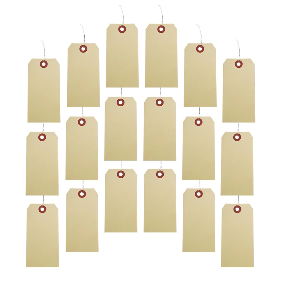 100 ks Blank Shipping Label Držitelia organizátora železných drôtových káblov pre spotrebiče Manila Tags