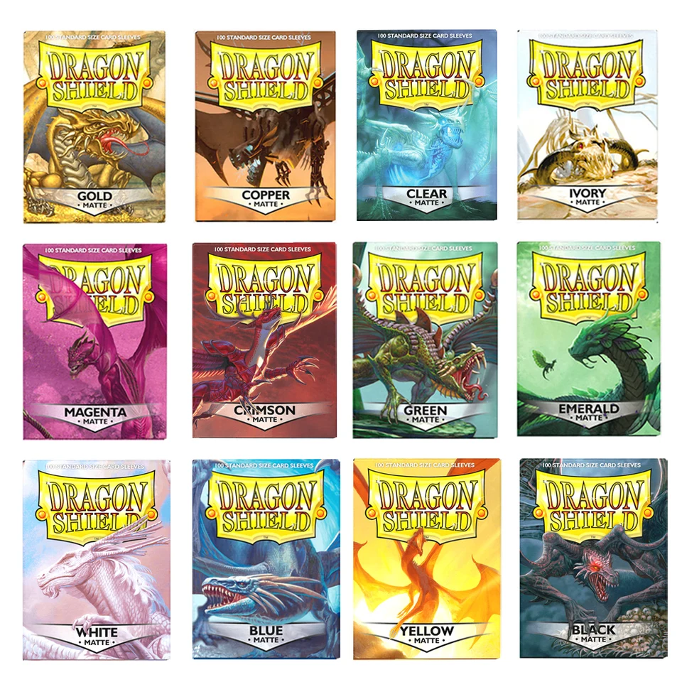 100 ks/boxu 66x91mm štandardná veľkosť Demark Dragon Shield Matte Card Ruckves pre MTG/PKM/YGO/TCG RADOVÉ HRA KARTY