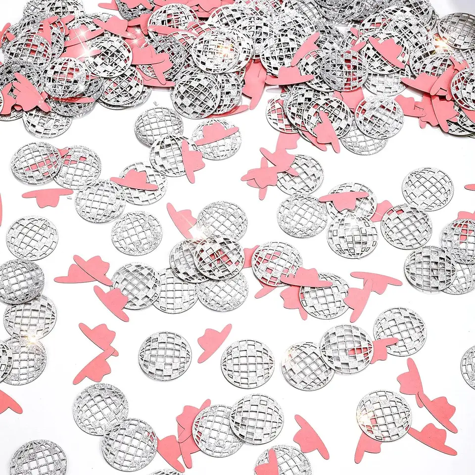 100 ks Cowgirl Party Confetti 70. roky 80. roky Disco Ball Cowgirl Party Dekorácie Posledné rodeo Bachelorette Party Quarting